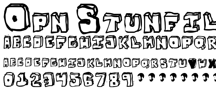 OPN StunFillaWenkay font